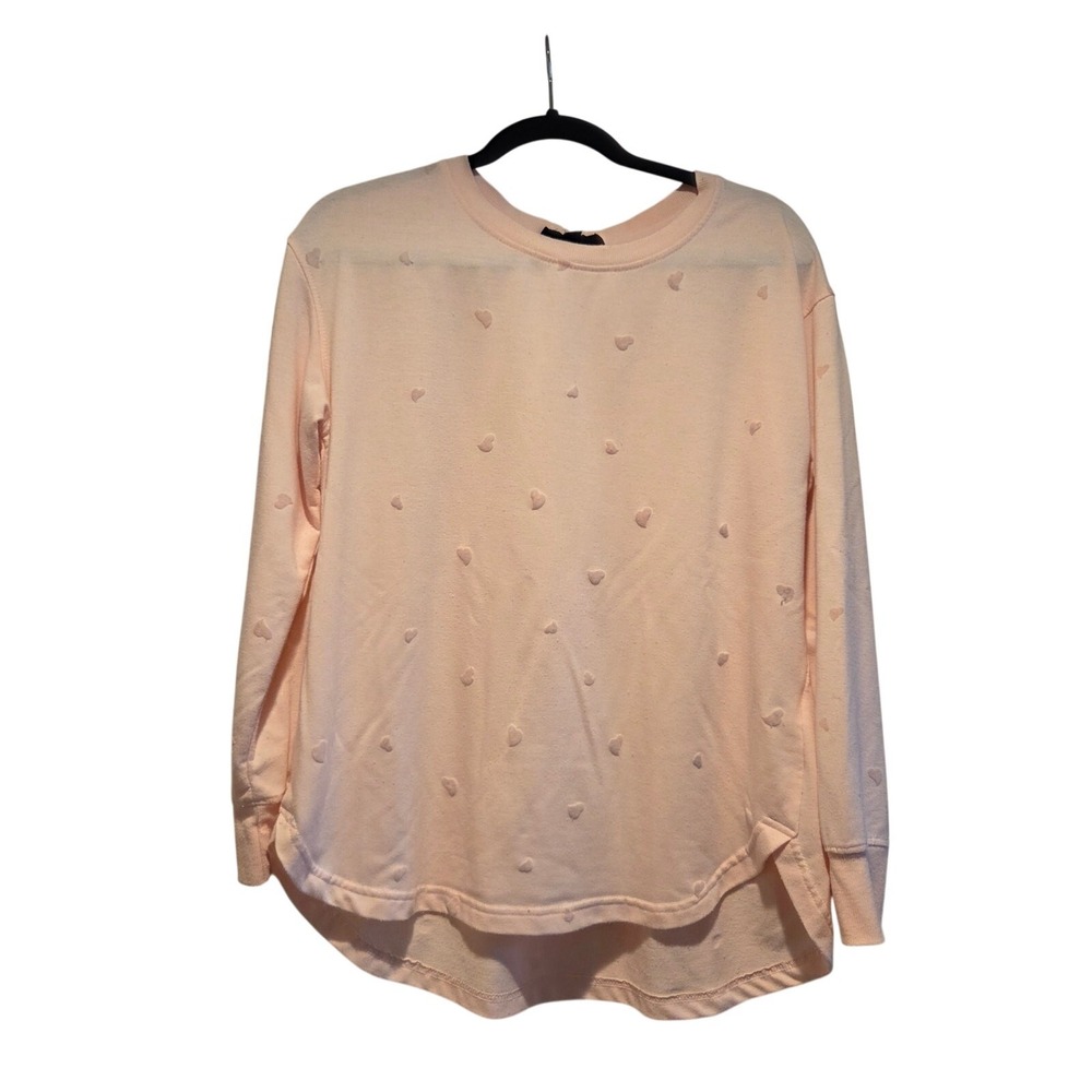 Jane & Delancey Hearts Pullover Women's Medium Pink